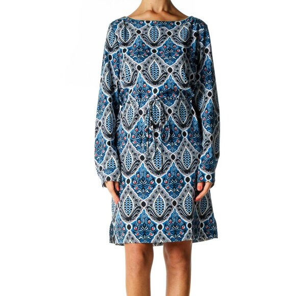 LOFT Dresses & Skirts - LOFT Outlet Blue Printed Retro Shift Dress